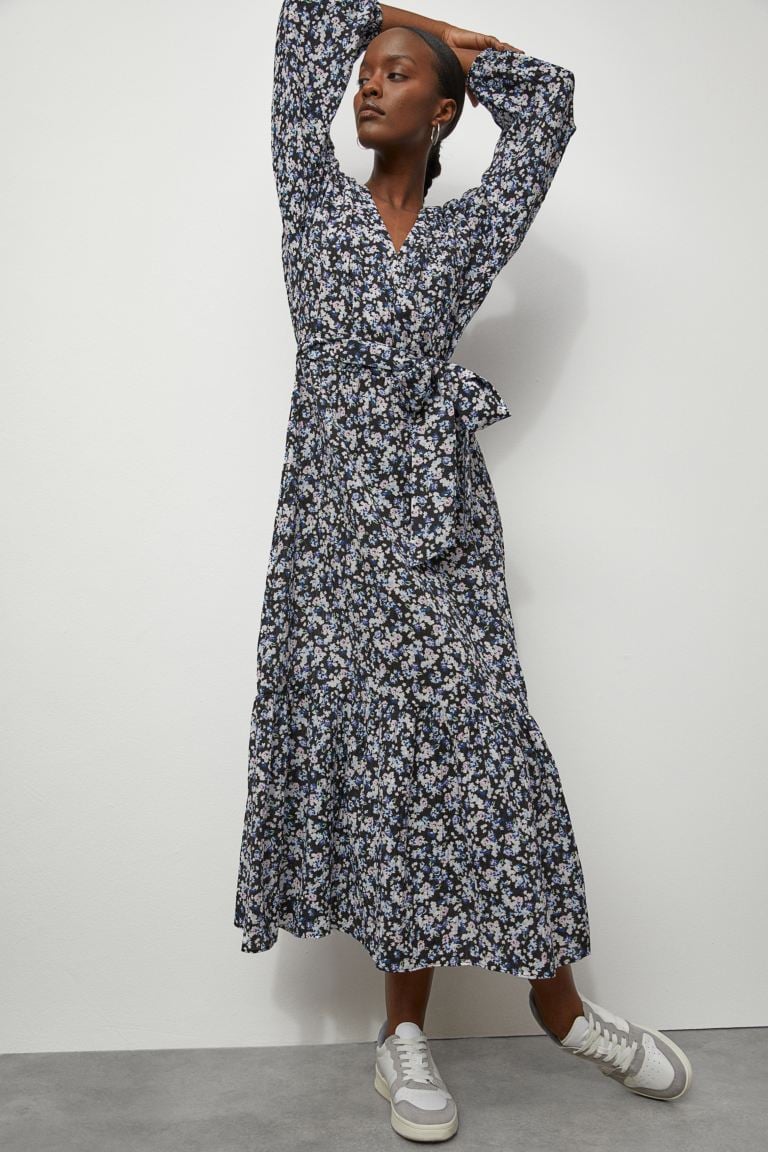 Kate Spade Blue Floral Dress  Floral blue dress, Blue floral midi dress,  Long dress design