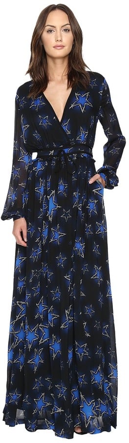 Whether you have a dinner or a wedding to attend, you can't go wrong in this long-sleeved Just Cavalli Military Star Print Maxi Dress ($1,490).