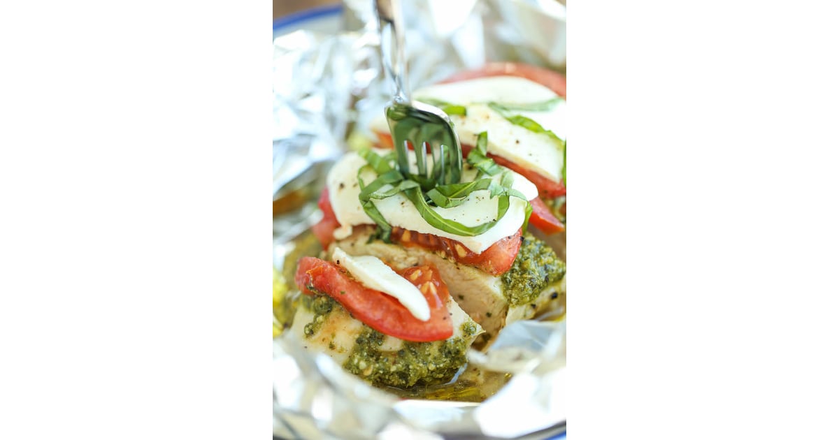 Pesto Caprese Chicken In Foil 20 Chicken Recipes That Take Summer Dinners To New Heights Popsugar Food Photo 17