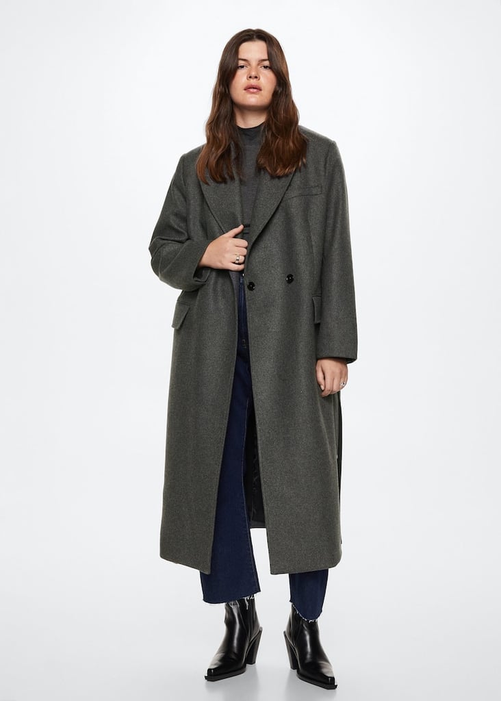 Mango Long Coat With Lapels