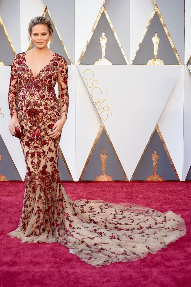 Chrissy Teigen | Oscars Red Carpet Dresses 2016 | POPSUGAR ...