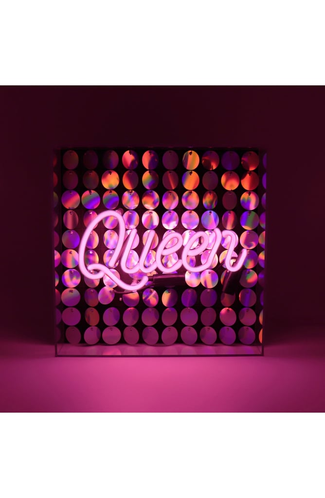 Locomocean Queen Sequin Neon Acrylic Box Light