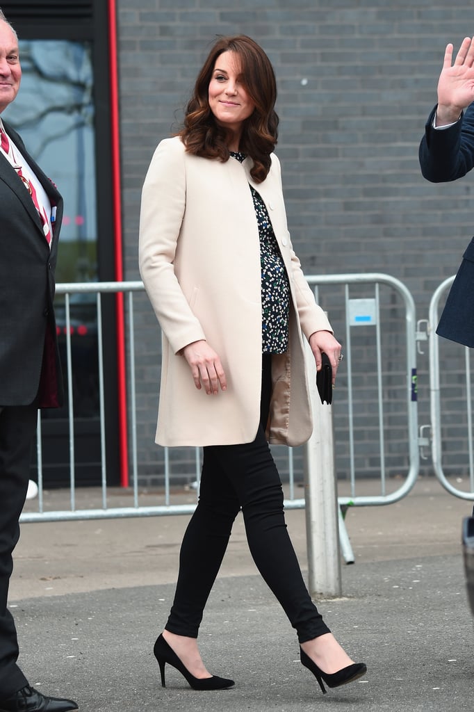 Kate Middleton Wearing Cream Goat Coat