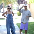 Hailey and Justin Bieber Take Their Couple Style to a Whole New Level With Matching Rainbow Sneakers