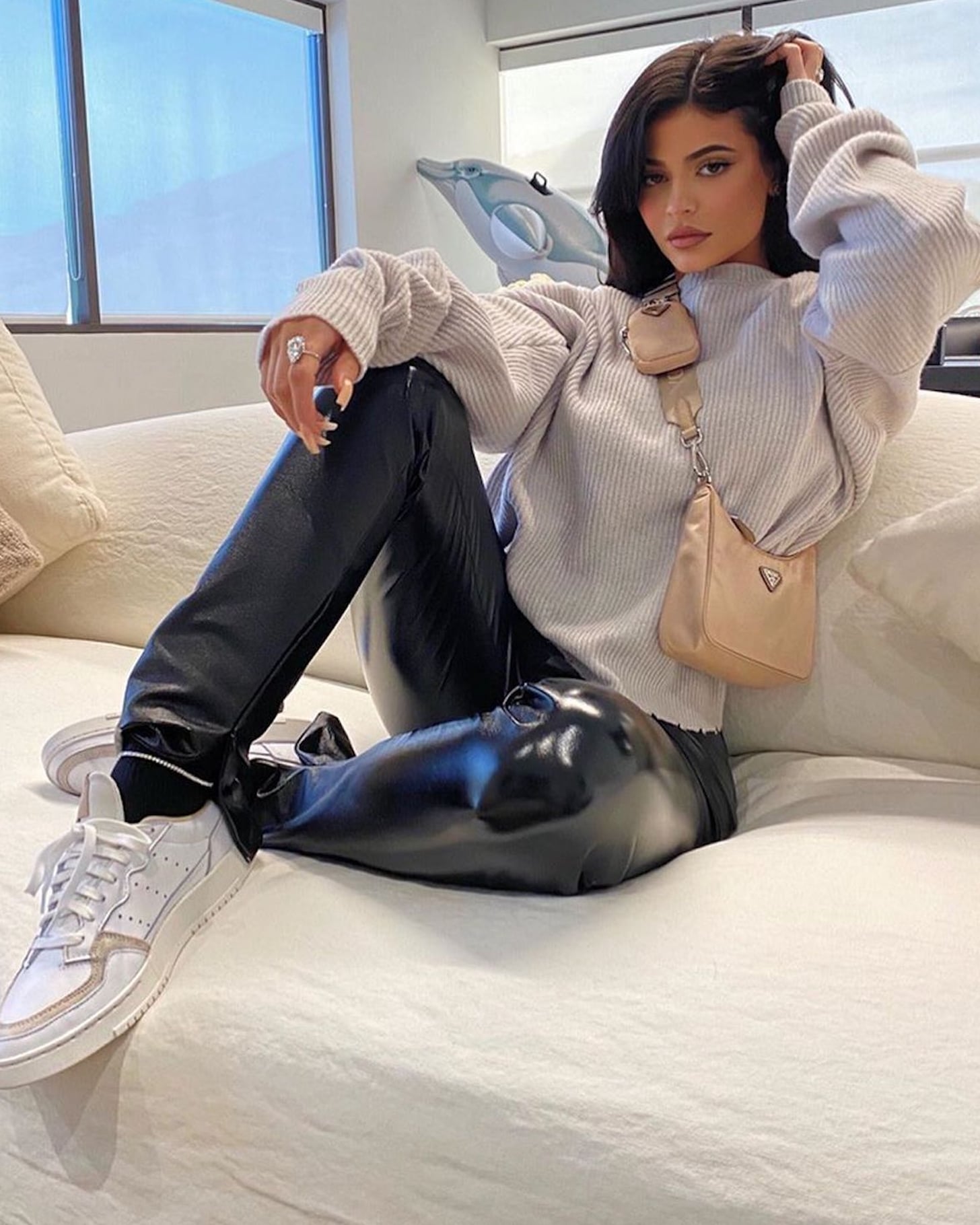 Kylie Jenner Put a High Fashion Twist on the Denim Miniskirt