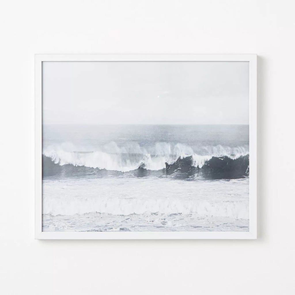 Waves Rolling in Framed Under Glass