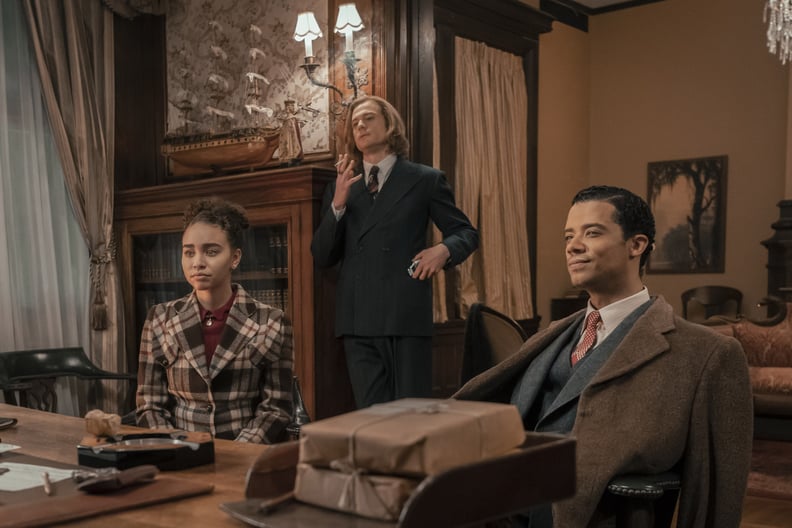 INTERVIEW WITH THE VAMPIRE, (aka ANN RICE'S INTERVIEW WITH THE VAMPIRE), from left: Bailey Bass, Sam Reid, Jacob Anderson, (Season 1, ep. 107, aired Nov. 6, 2022). photo: Alfonso Bresciani / AMC+ / Courtesy Everett Collection