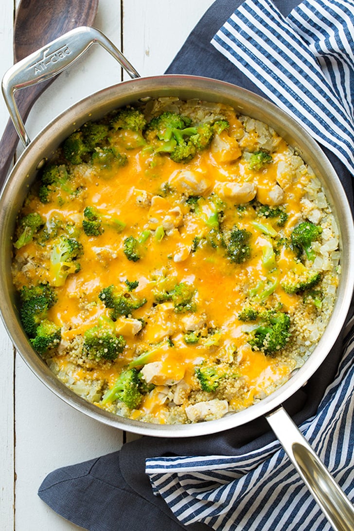 1-Pan Cheesy Chicken, Quinoa, and Broccoli
