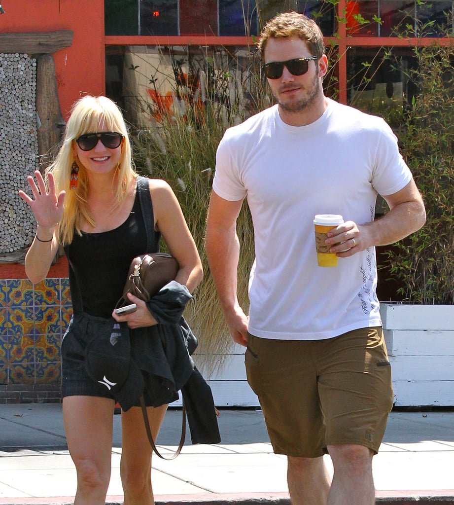 Chris Pratt and Anna Faris were all smiles in LA when they went to Monday lunch together.
