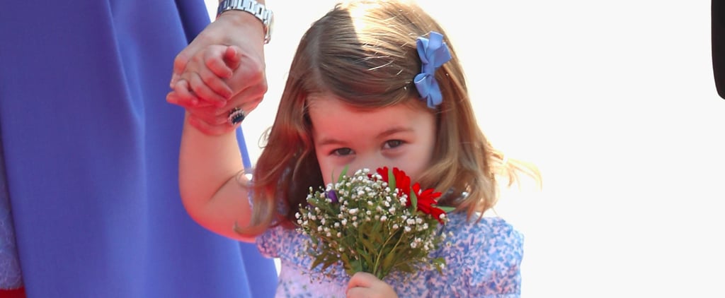 Princess Charlotte Smelling Flowers in Germany 2017