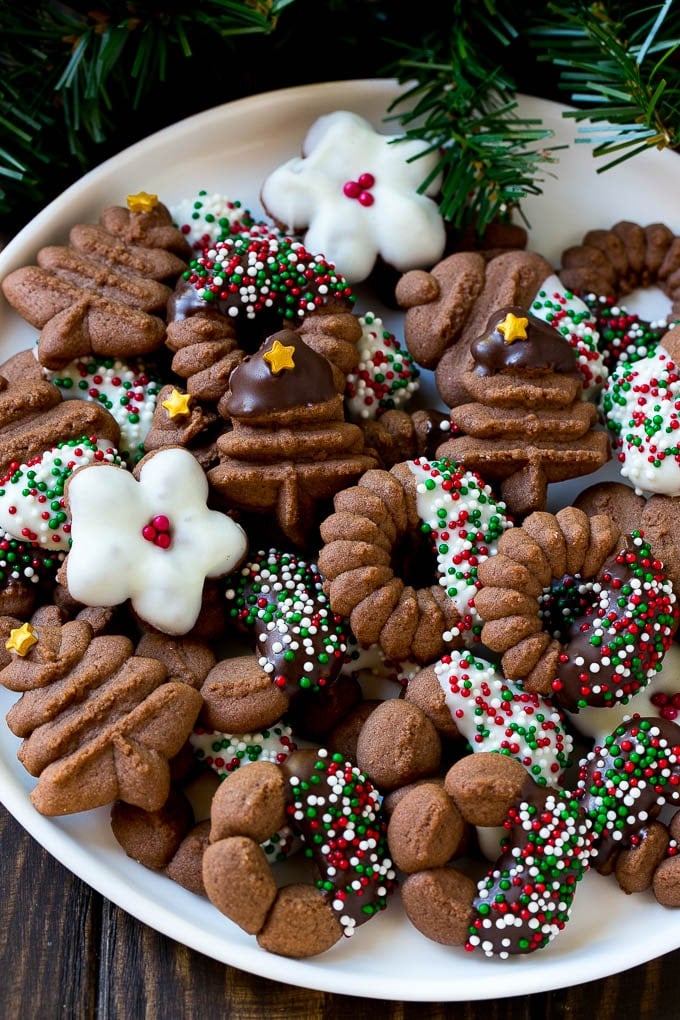 Chocolate Spritz Cookies | The Best Christmas Cookie Recipes For 2020 | POPSUGAR Food Photo 41