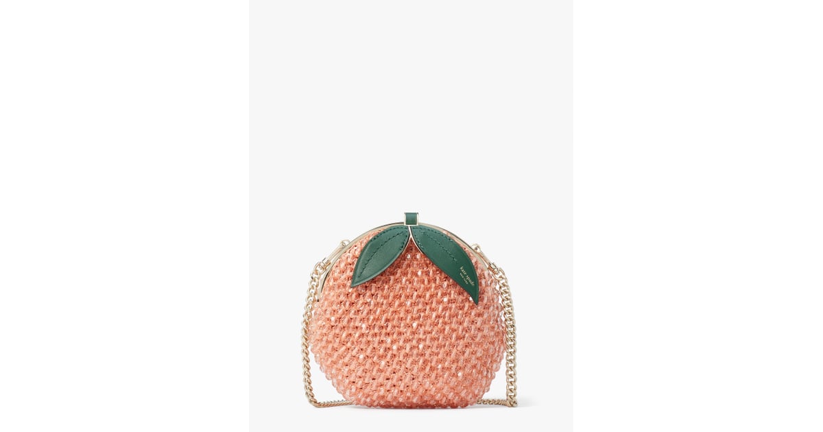 Kate Spade New York Bellini Embellished Crochet 3D Peach Crossbody