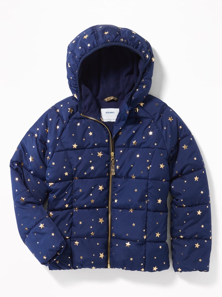 girls navy blue winter coat