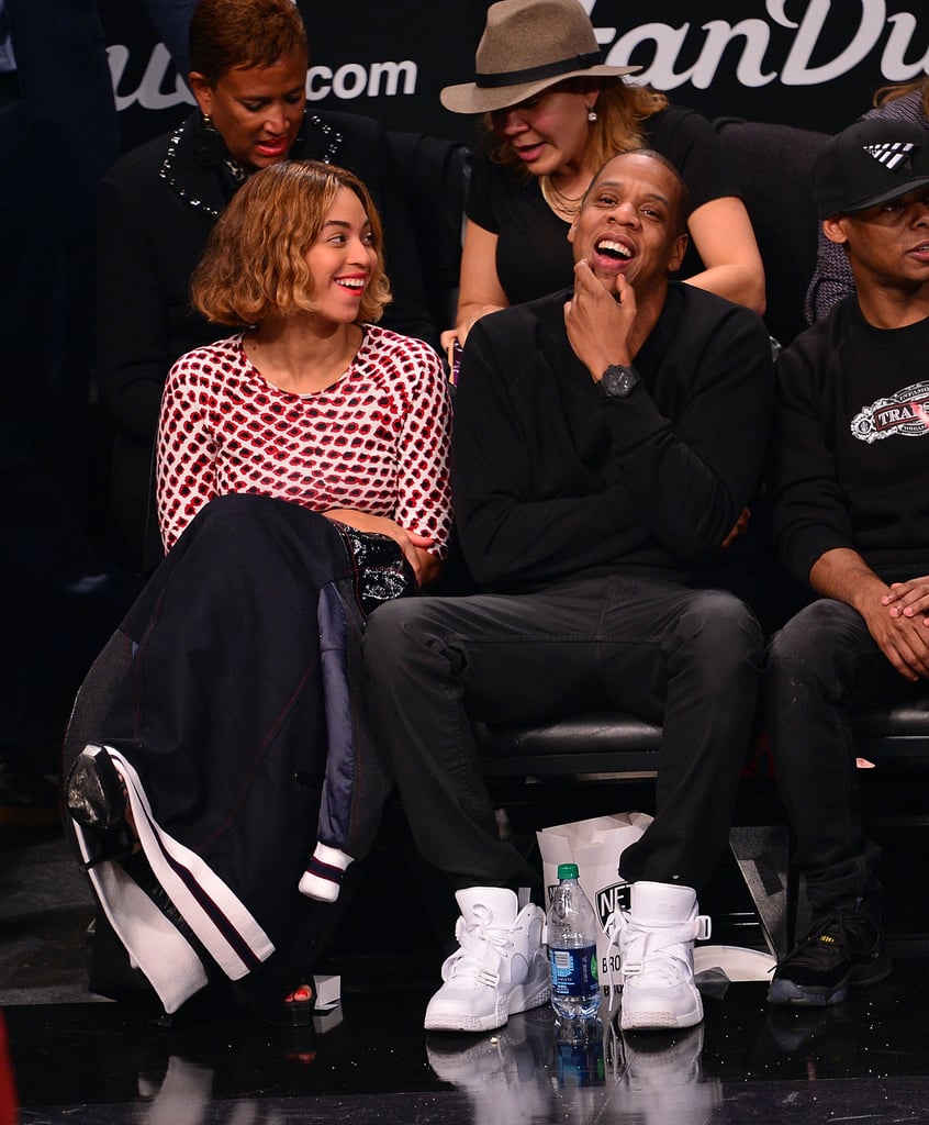 Beyonce and Jay Z at Brooklyn Nets Game November 2014