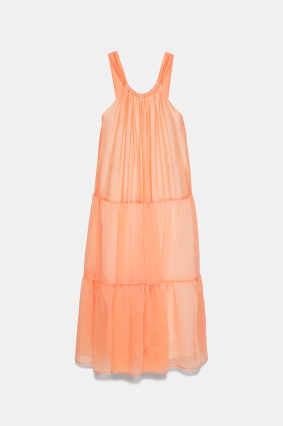 Zara Ruffled Dress The Best Summer Colors to Wear to Boost Your Mood POPSUGAR Fashion Photo 3