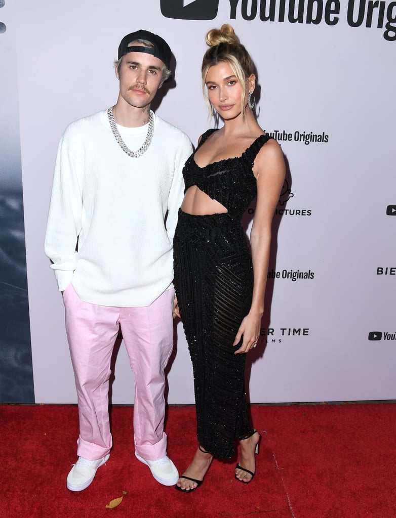 Justin and Hailey Bieber at the Seasons Premiere POPSUGAR Middle East