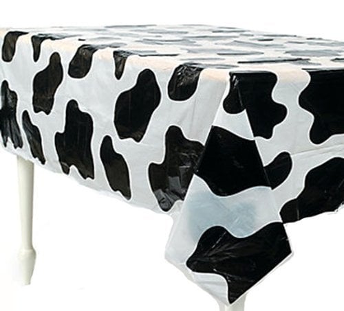 Fun Express Lightweight Cow-Print Tablecloths