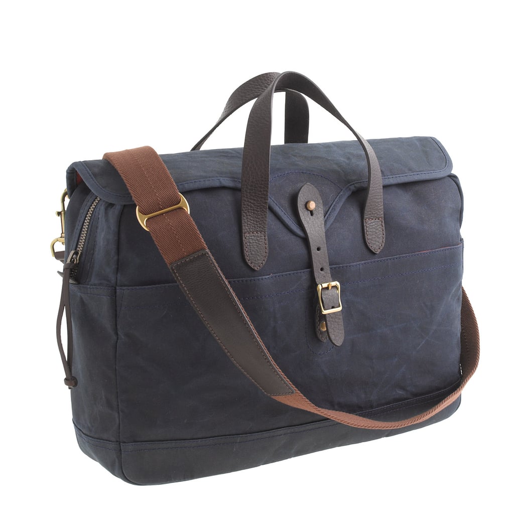 Thanks to a waxed cotton canvas exterior and leather trim, this laptop bag ($98) is as stylish as it is practical.