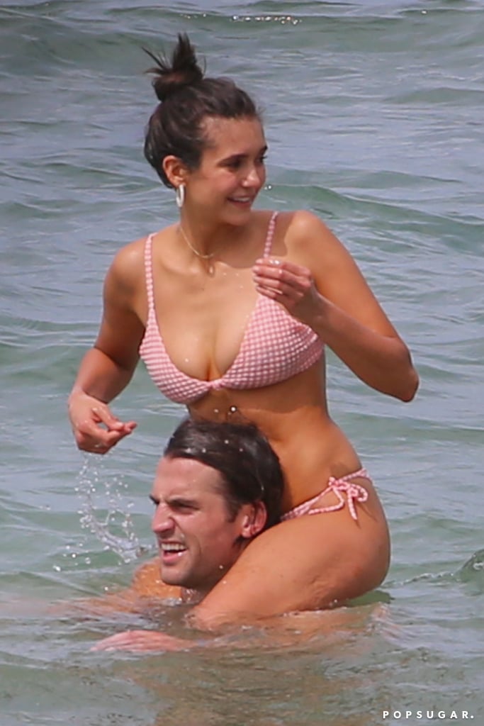 Nina Dobrev and Grant Mellon Kissing in Hawaii August 2019
