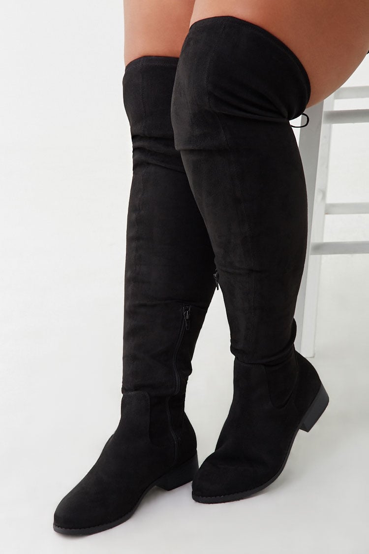 Faux Suede Over-the-Knee Boots