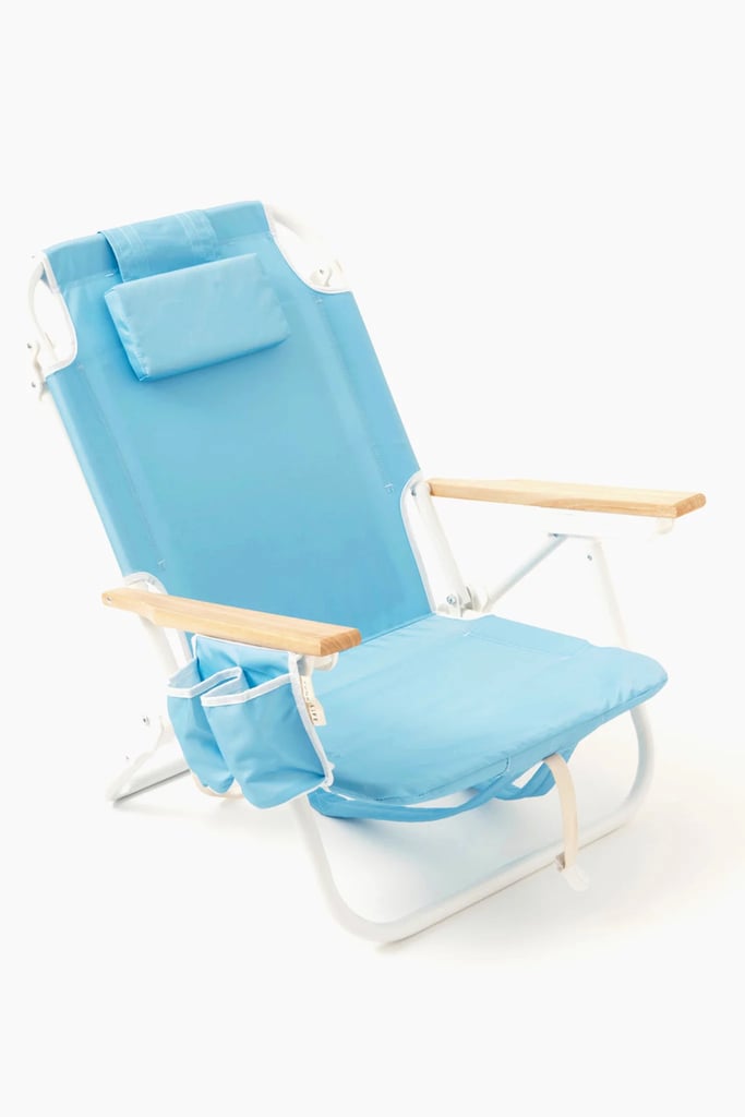 Best Reclining Beach Chair: Blue Deluxe Beach Chair