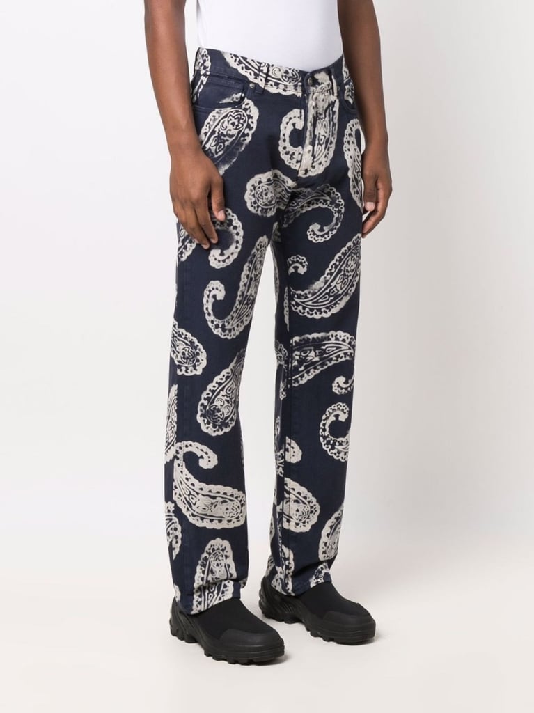 Eraldo Paisley print Straight Leg Jeans ($383)