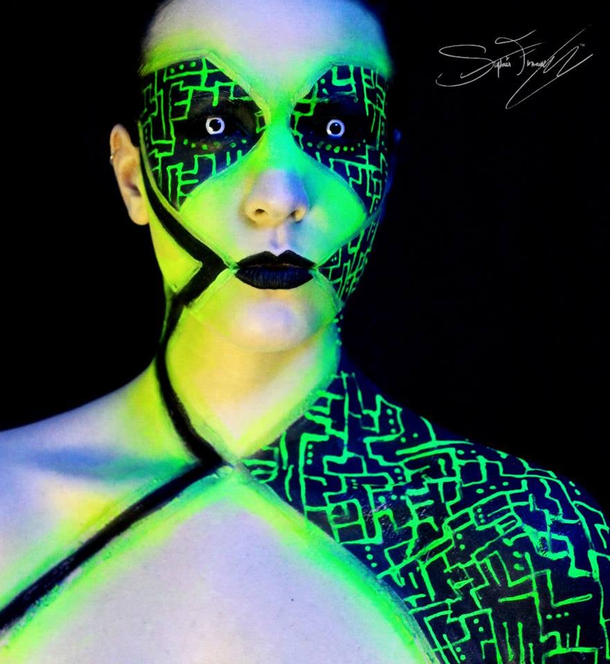 Neon Halloween Makeup Ideas