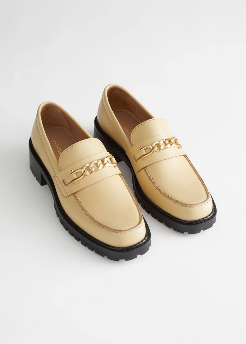 & Other Stories Rope-Chain Leather Loafers