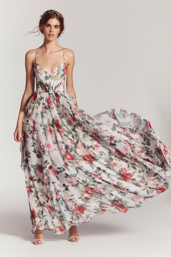 Fall was made for rustic weddings — and so was this dreamy floral Fame and Partners Queen Ann Maxi Dress ($299).