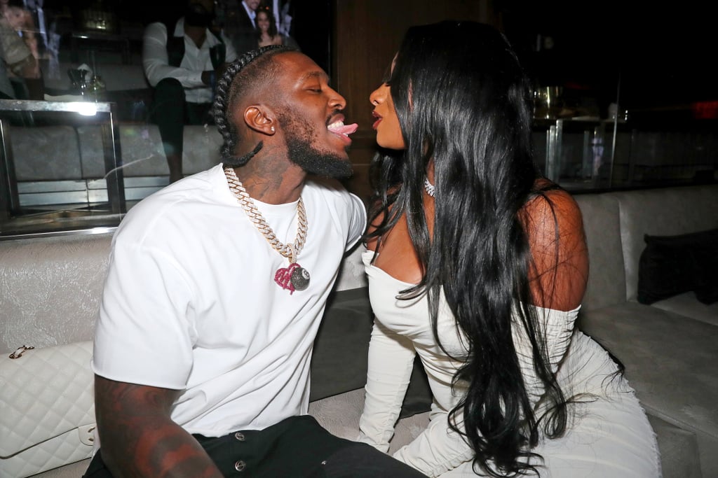 Megan Thee Stallion and Pardi Kiss at JAY-Z's 40/40 Event