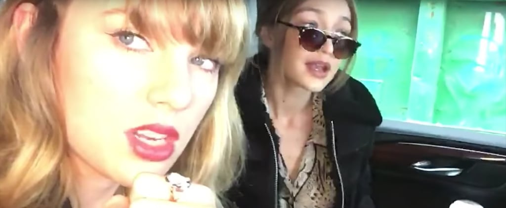 Taylor Swift and Gigi Hadid Singing in the Car February 2017