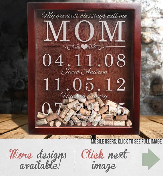 Personalized Wine Cork Shadow Box