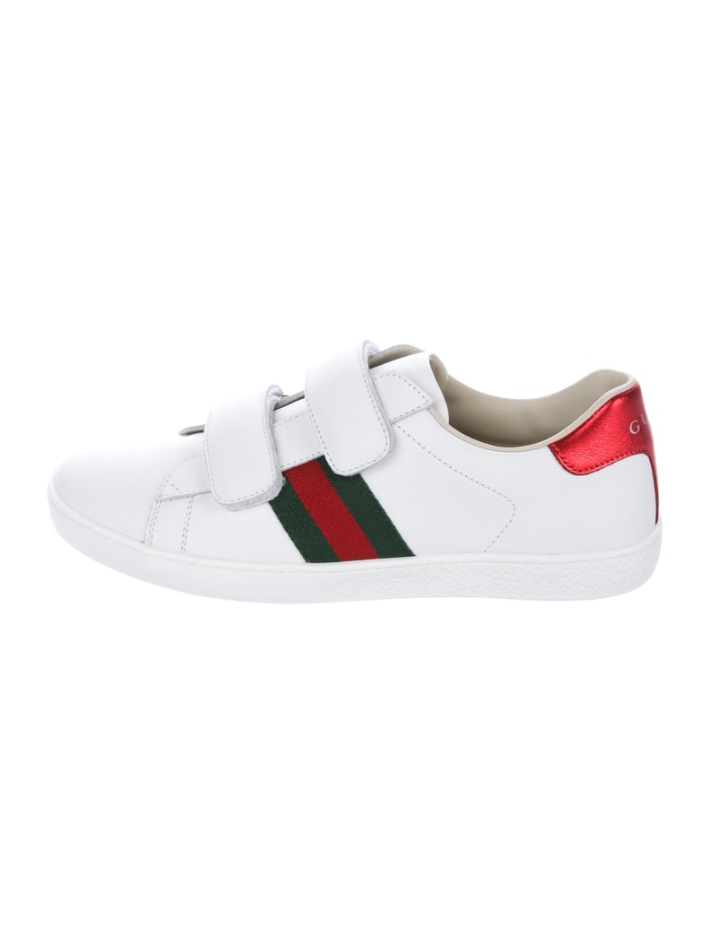 Gucci Web Leather Low-Top Sneakers