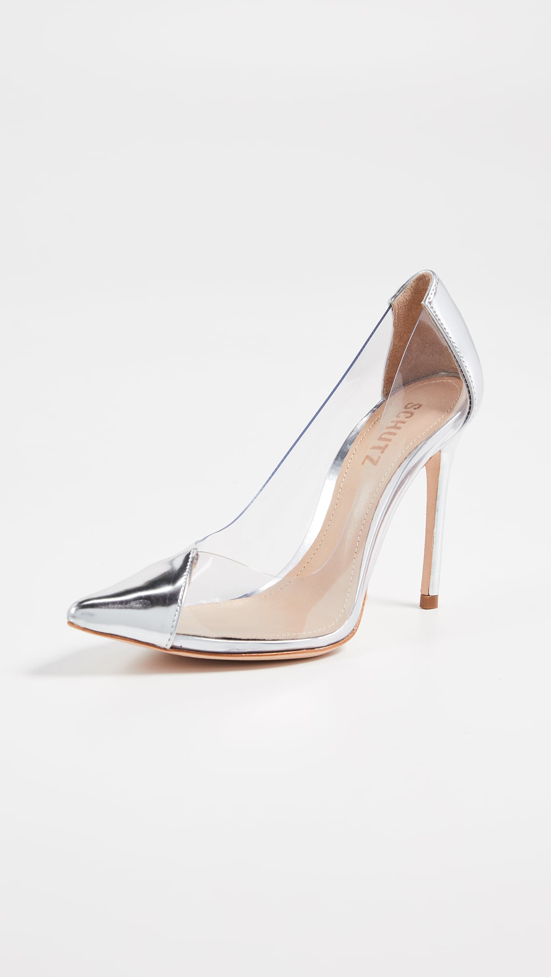 Schutz Cendi Point Toe Vinyl Pumps Cinderella s Glass Slippers