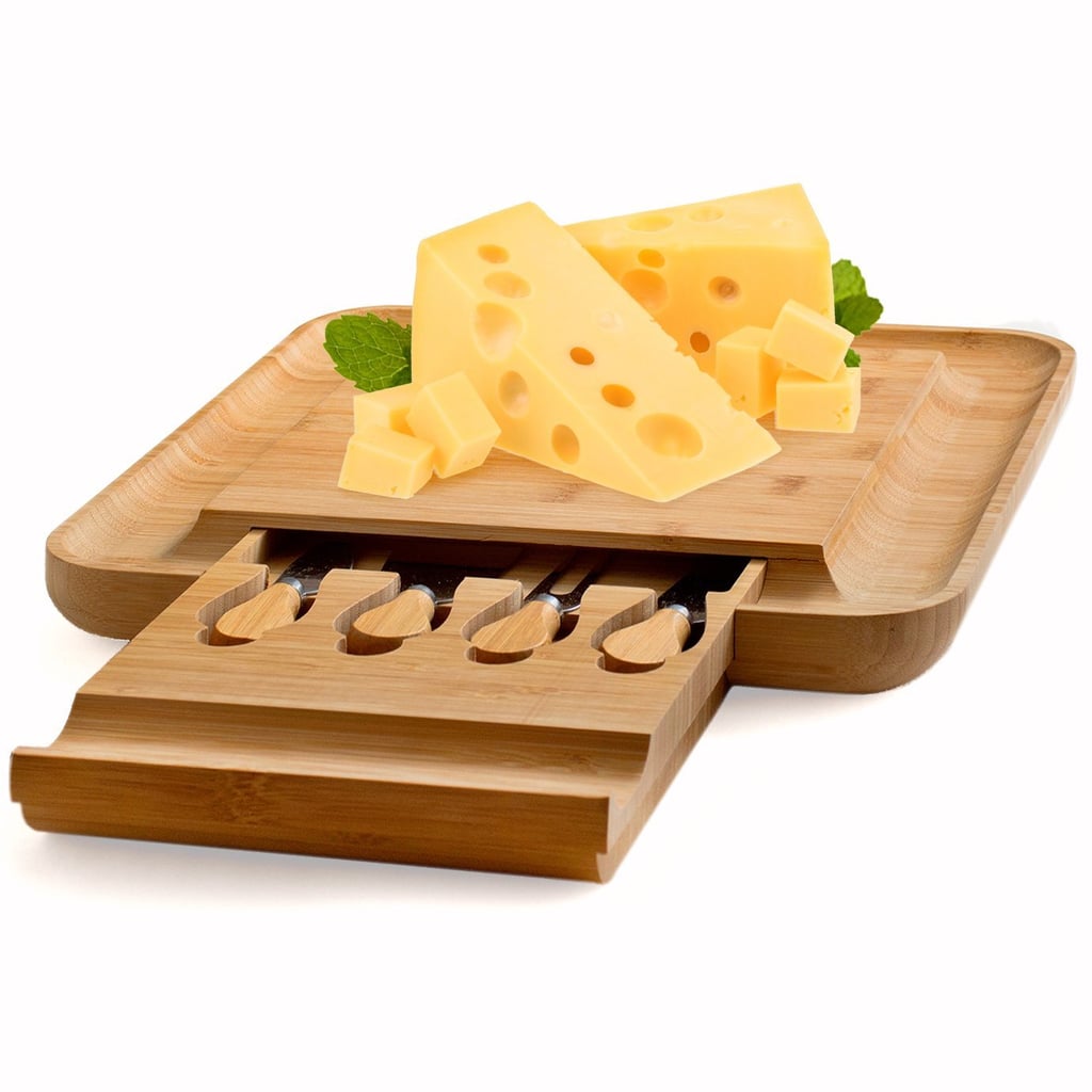 Bamboo Cheese Board With Cutlery Set ($50)