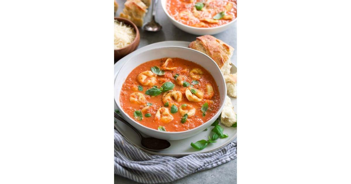 SlowCooker Tomato Basil Tortellini Soup Vegetarian SlowCooker