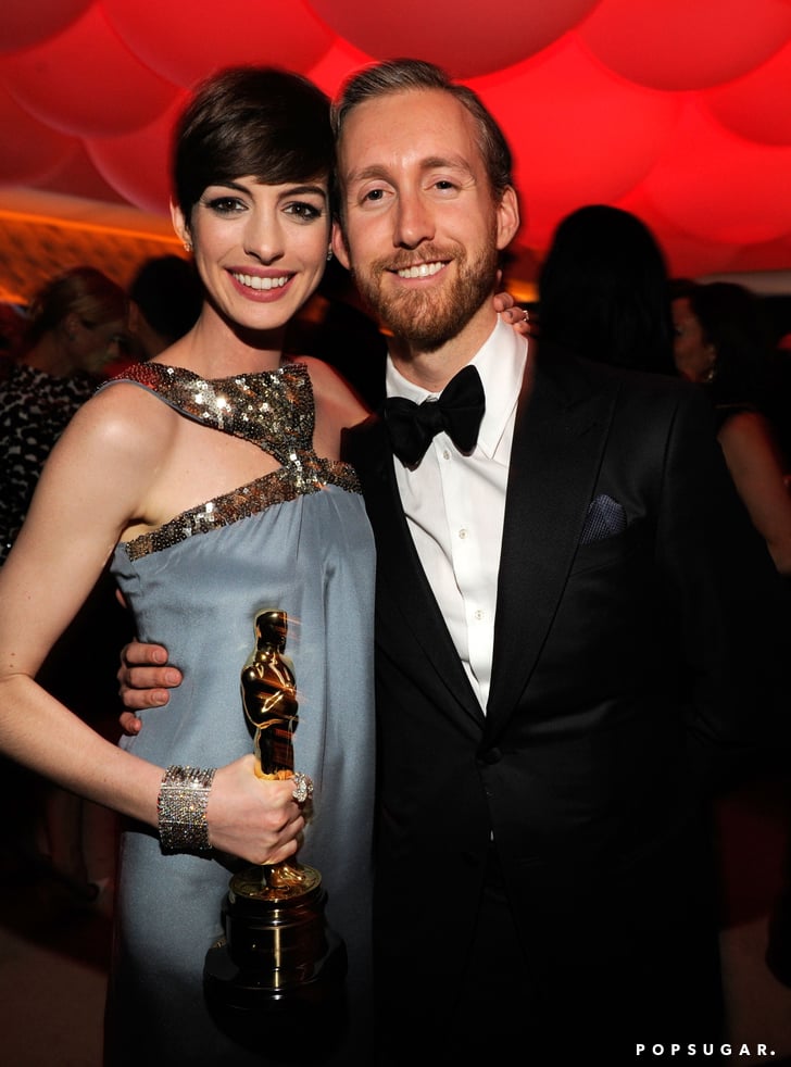 Anne Hathaway brought her husband, Adam Shulman, and her ...