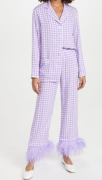 Sleeper Party Pajama Set with Feathers