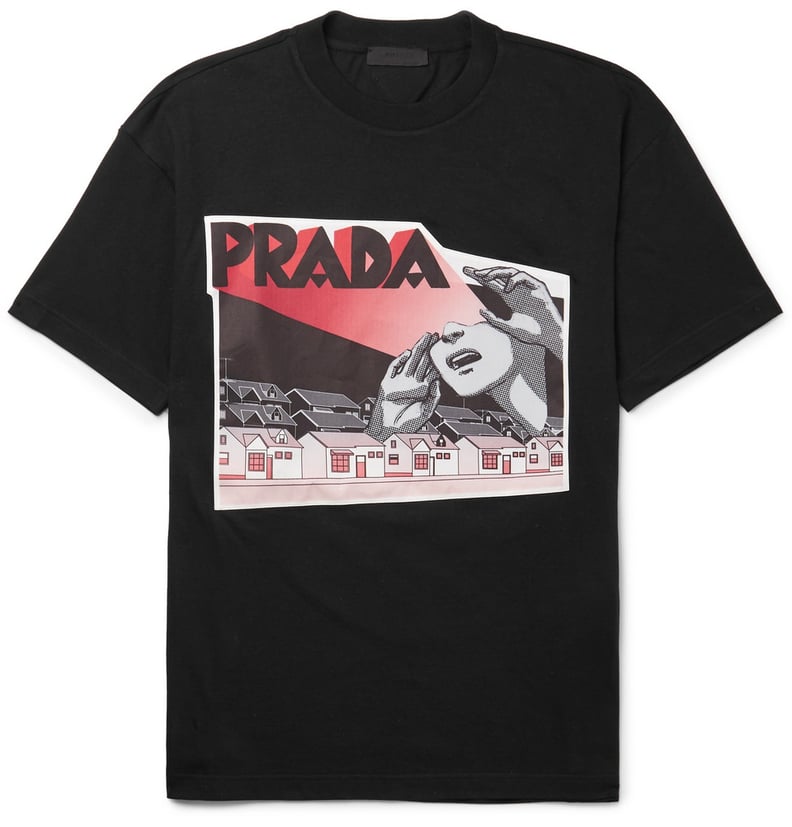 Prada Printed Cotton-Jersey T-Shirt