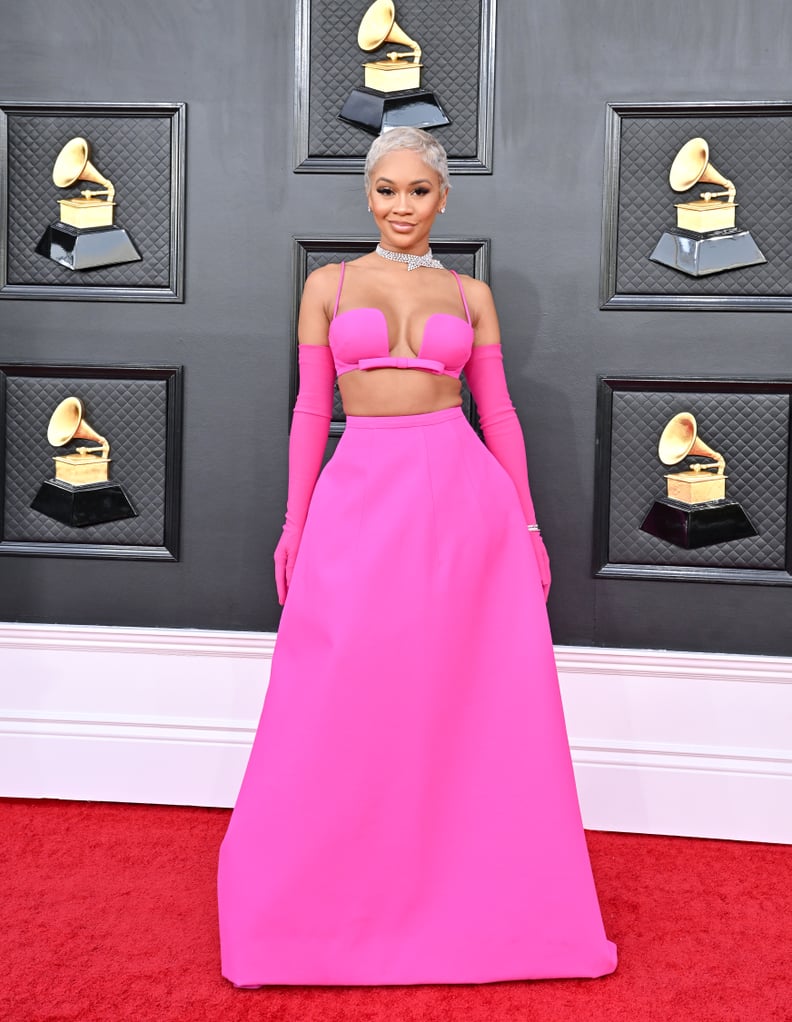 Saweetie in Valentino at the 64th Annual Grammy Awards