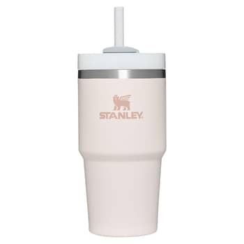 Stanley 20 oz Stainless Steel 2-piece Quencher Tumblers Pink Vibes White  Barbie