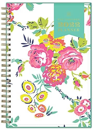A Floral Planner: Day Designer For Blue Sky 2022 Weekly & Monthly Planner