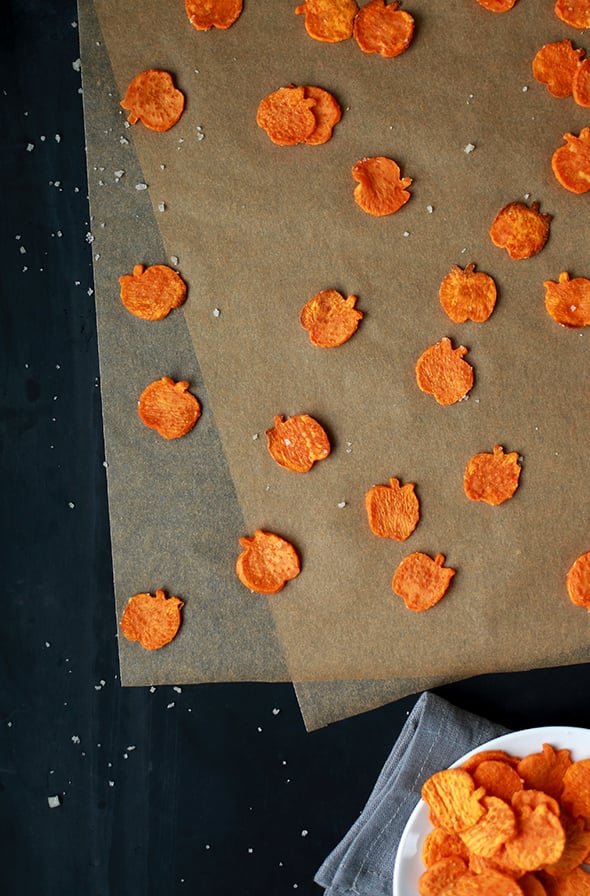 Pumpkin-Shaped Sweet Potato Chips