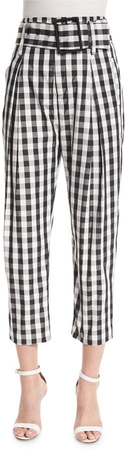 Kendall + Kylie High-Waist Belted Cropped Trousers ($148)