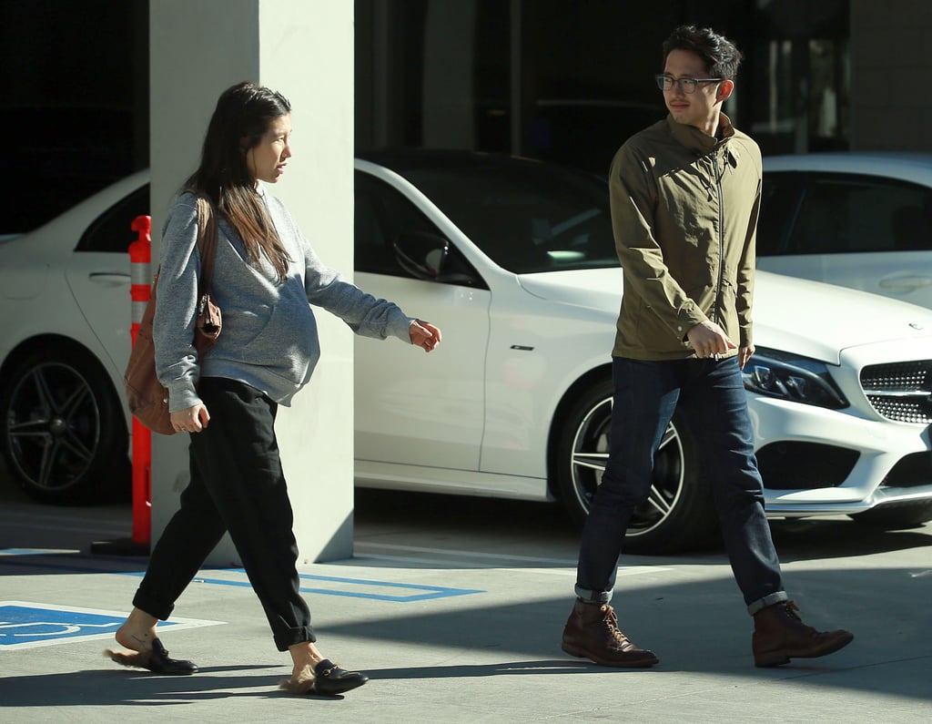 Steven Yeun and Joana Pak Out in LA January 2017