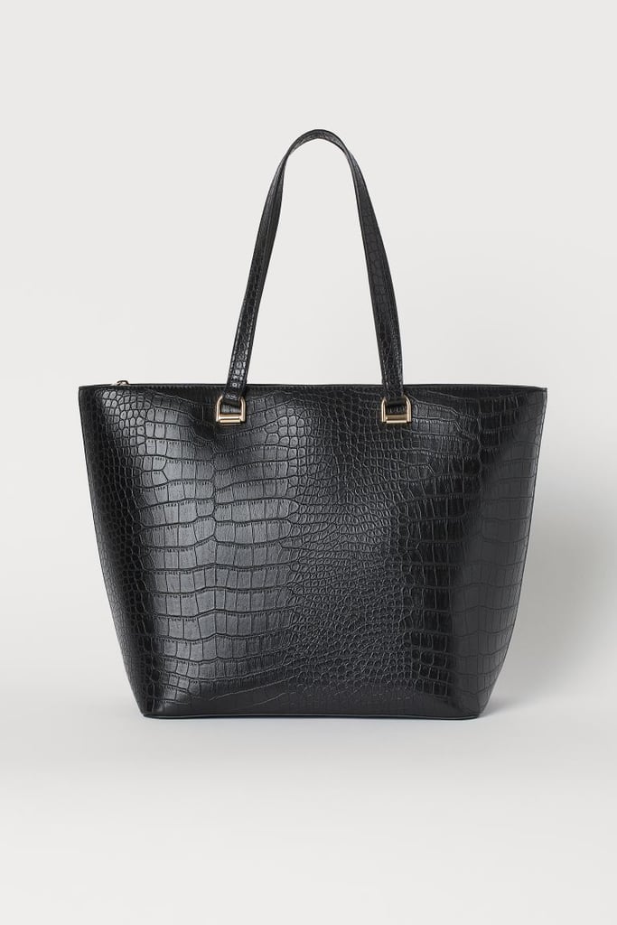 H&M CrocodilePatterned Shopper Best Work Bags For Women Under 100 POPSUGAR Fashion Photo 18