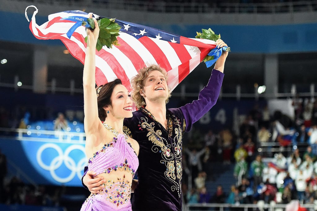 Olympic ice dancing partners Meryl Davis and Charlie White celebrated their gold medal win in Sochi, in turn warming our hearts.