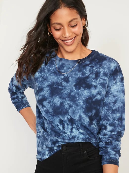 Old Navy Long-Sleeve Vintage Loose Tie-Dye T-Shirt