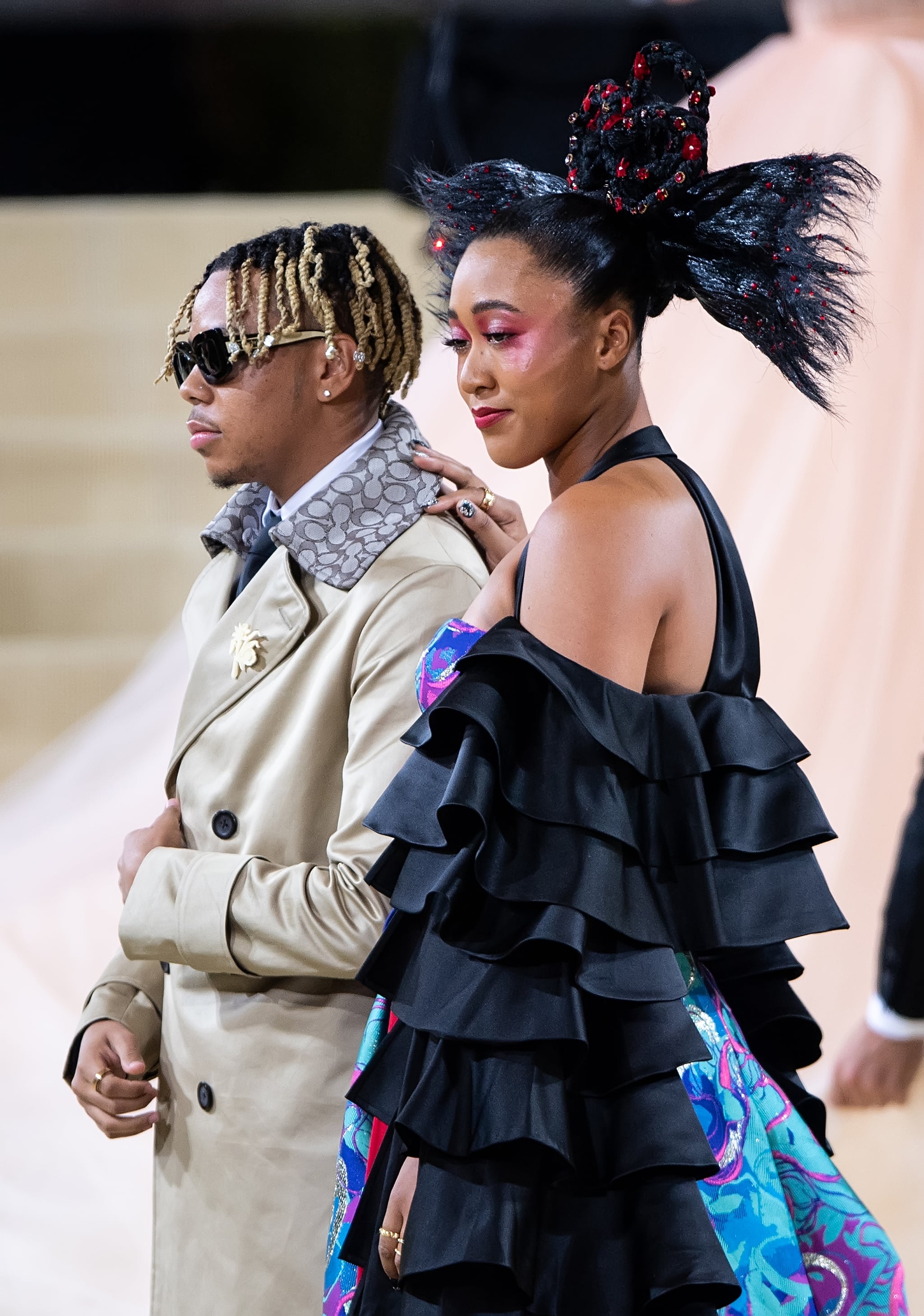 Naomi Osaka And Boyfriend Cordae Attend 2021 Met Gala