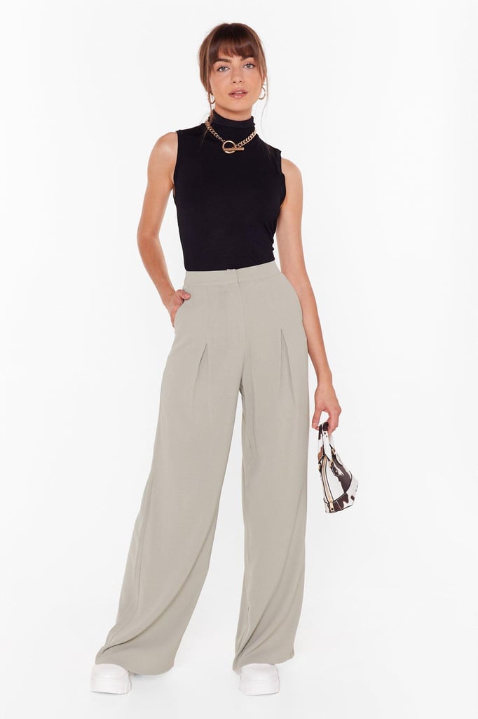 Nasty Gal Wide Awake High-Waisted Wide Leg Pants